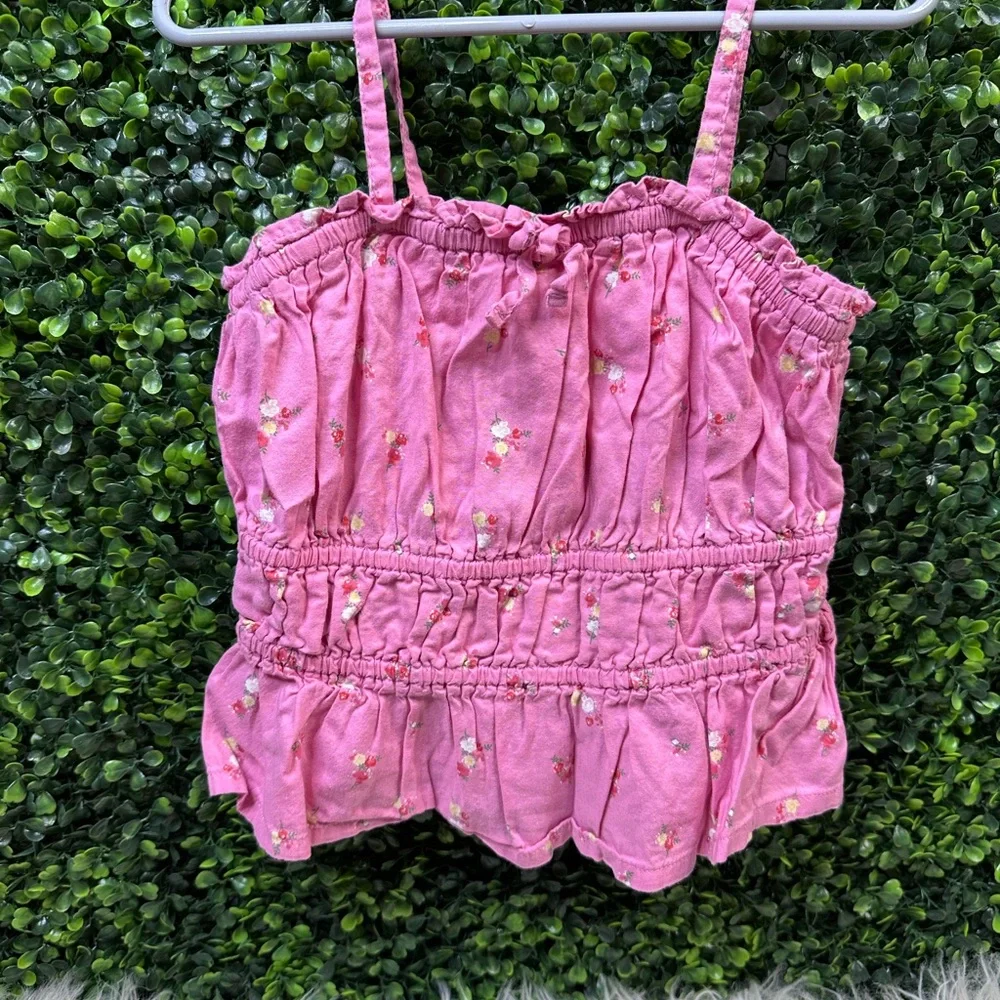 Pink Floral Kids Top